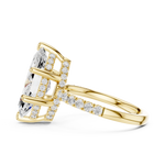 Gold Ring DDLR-259, Marquise center stone, Yellow Gold, view 3
