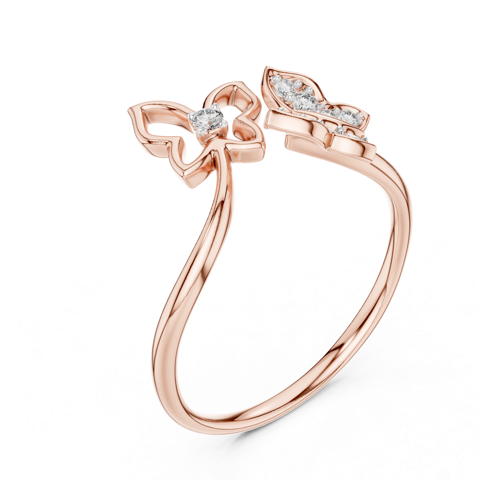 Gold Ring 12-10048@L, Rose Gold, view 2