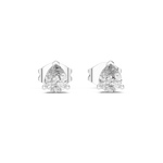 Gold Earrings GER-0360, White Gold