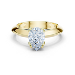 Gold Jewelry L36-8, Pear center stone, Yellow Gold