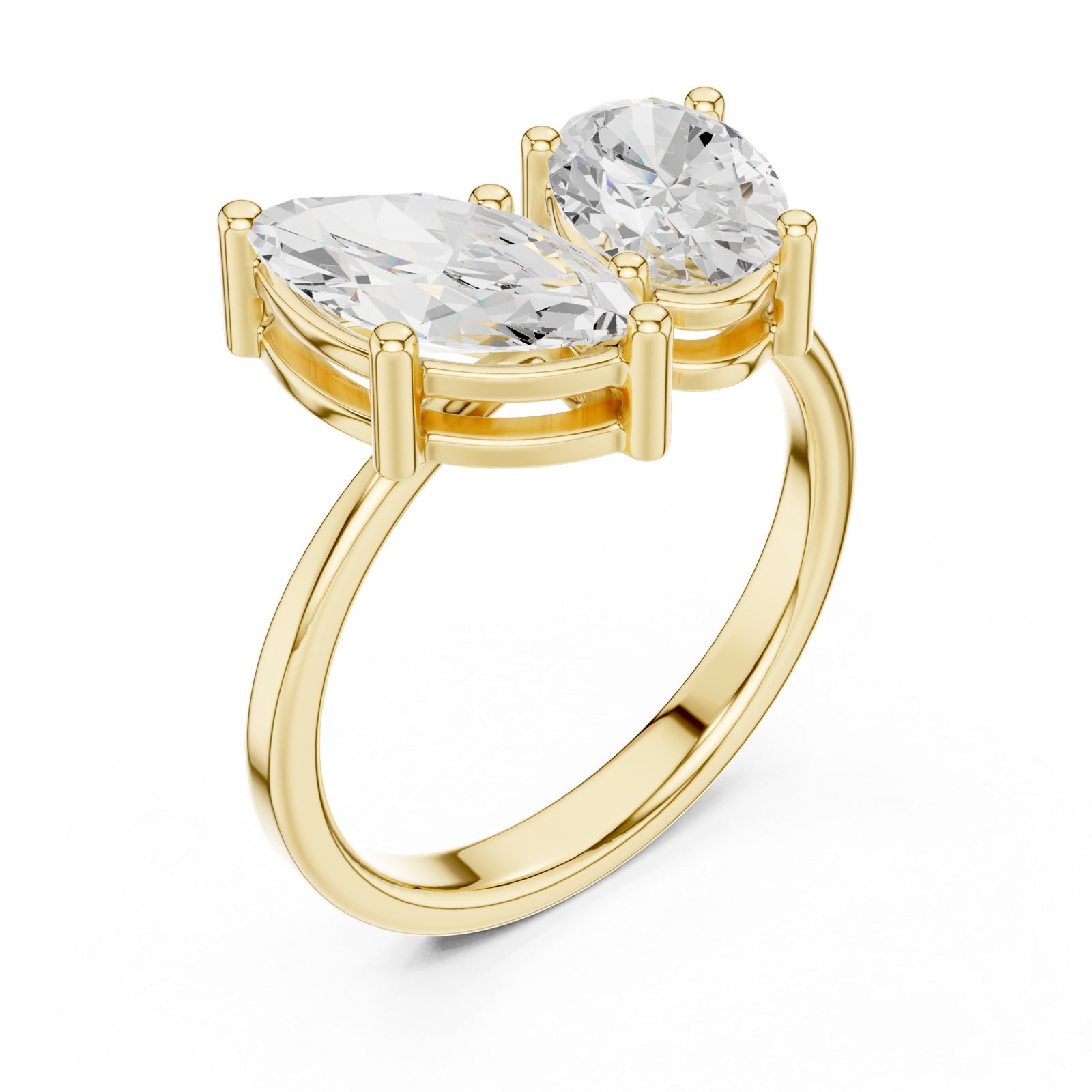 Gold Ring DDLR-532, Yellow Gold, view 2