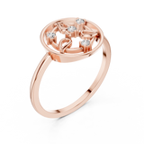 Gold Ring DR-6248, Rose Gold, view 2