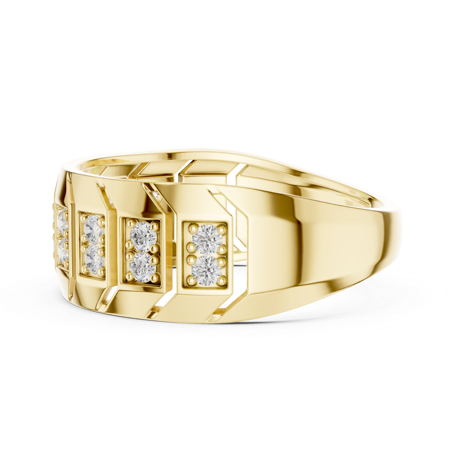 Gold Ring LR-01 (17), Yellow Gold, view 3