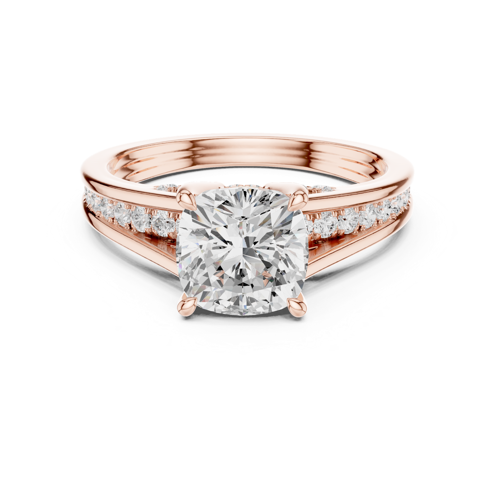 Gold Ring DDLR-993, Rose Gold, view 4