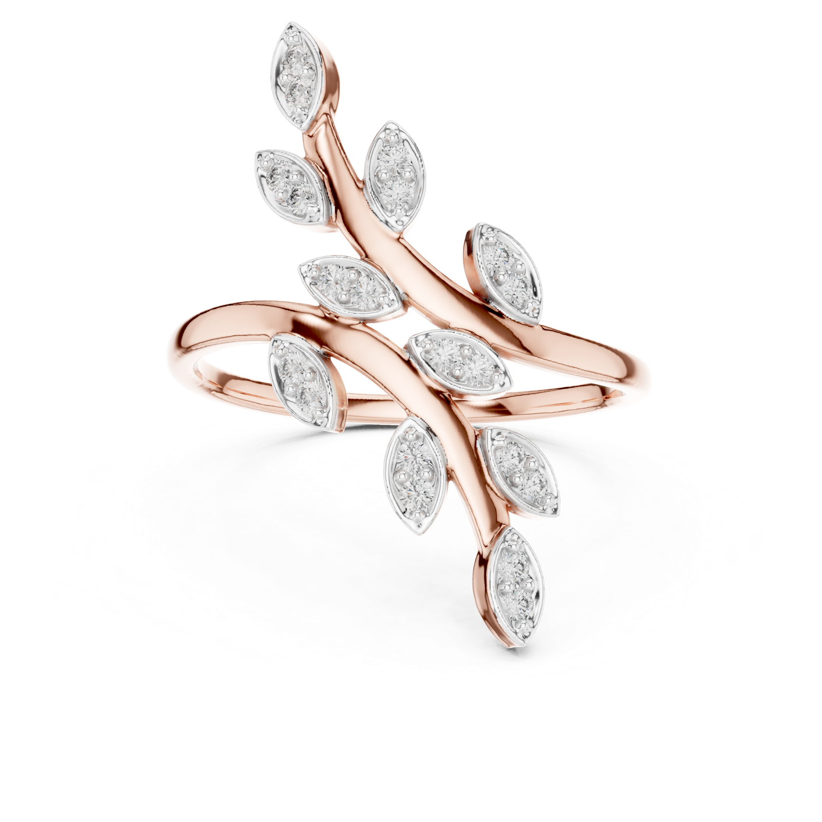 Gold Ring 12-10066@L, Rose Gold