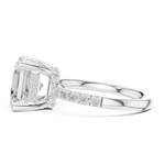 Gold Ring, Asscher center stone, White Gold, view 3