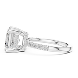 Gold Ring, Asscher center stone, White Gold, view 3