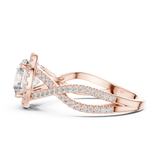Gold Ring DDLR-152, Rose Gold, view 3