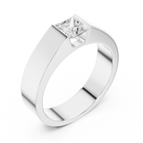 Gold Men's Ring GGR-0013, White Gold, view 2