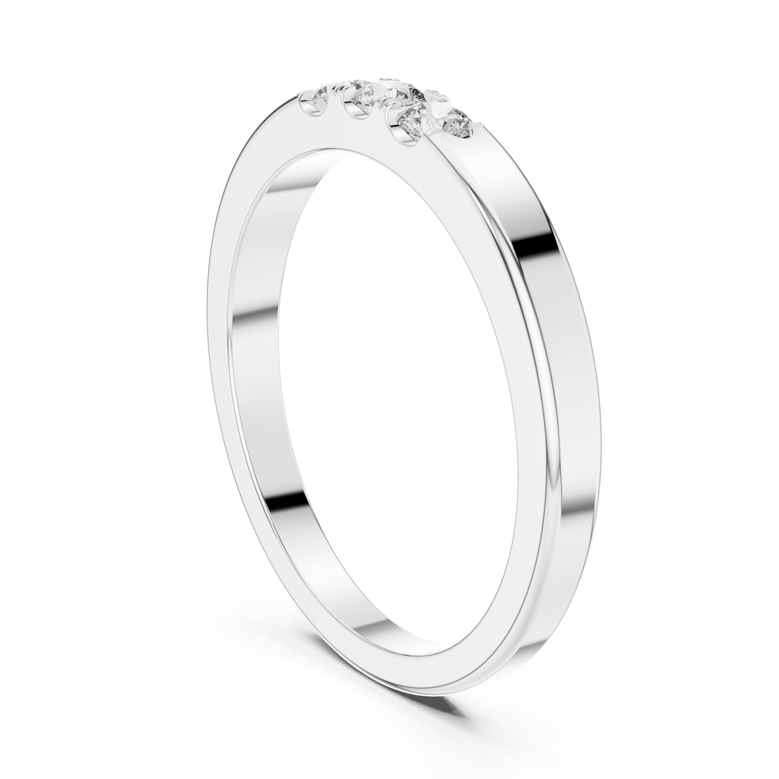 Gold Ring 12-10013@L, White Gold, view 1