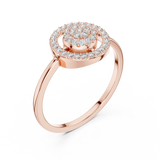 Gold Ring DR-6317, Rose Gold, view 2