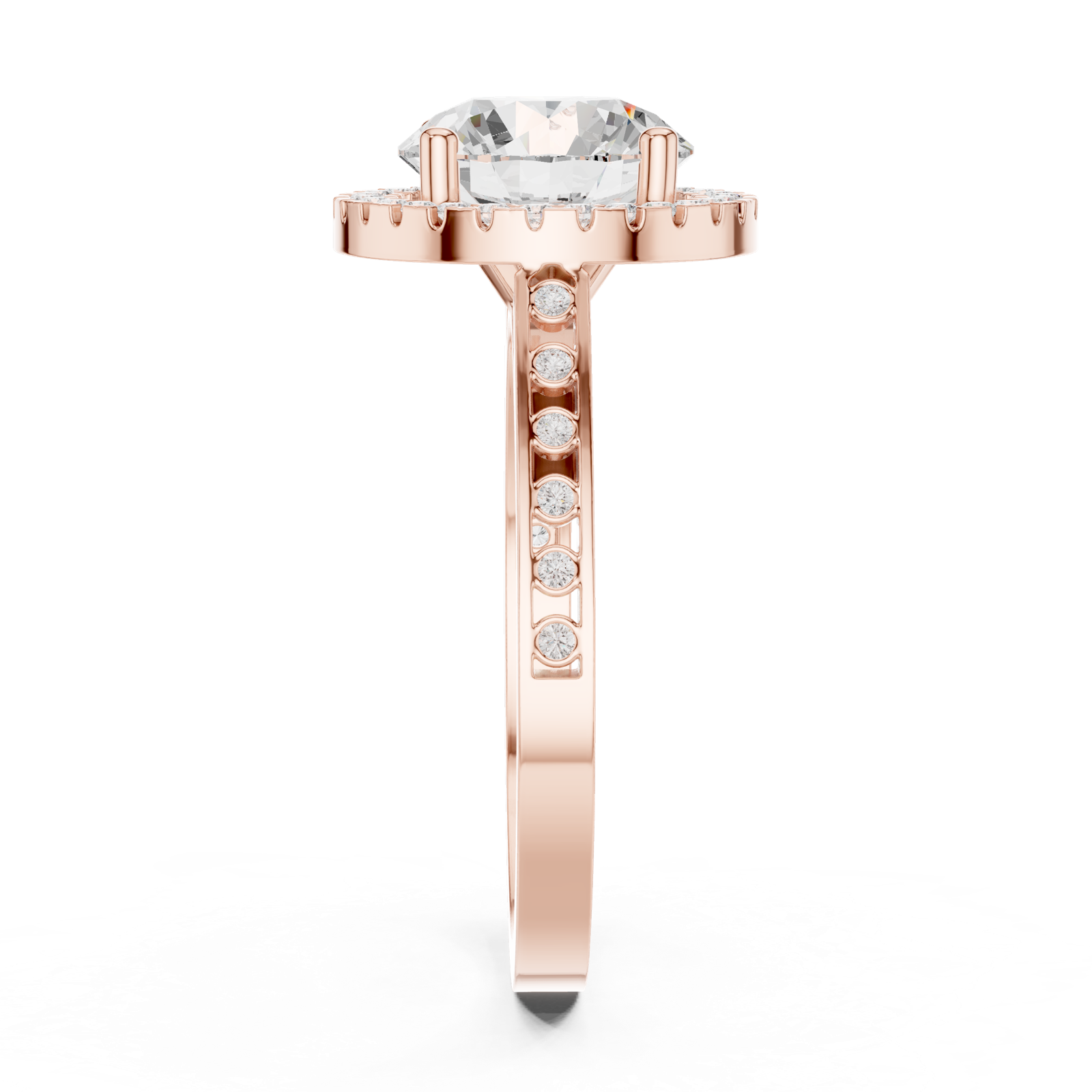 Gold Ring DDLR-349, Rose Gold, view 3