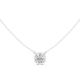 Gold Jewelry DDPO-007, Round center stone, White Gold, view 4