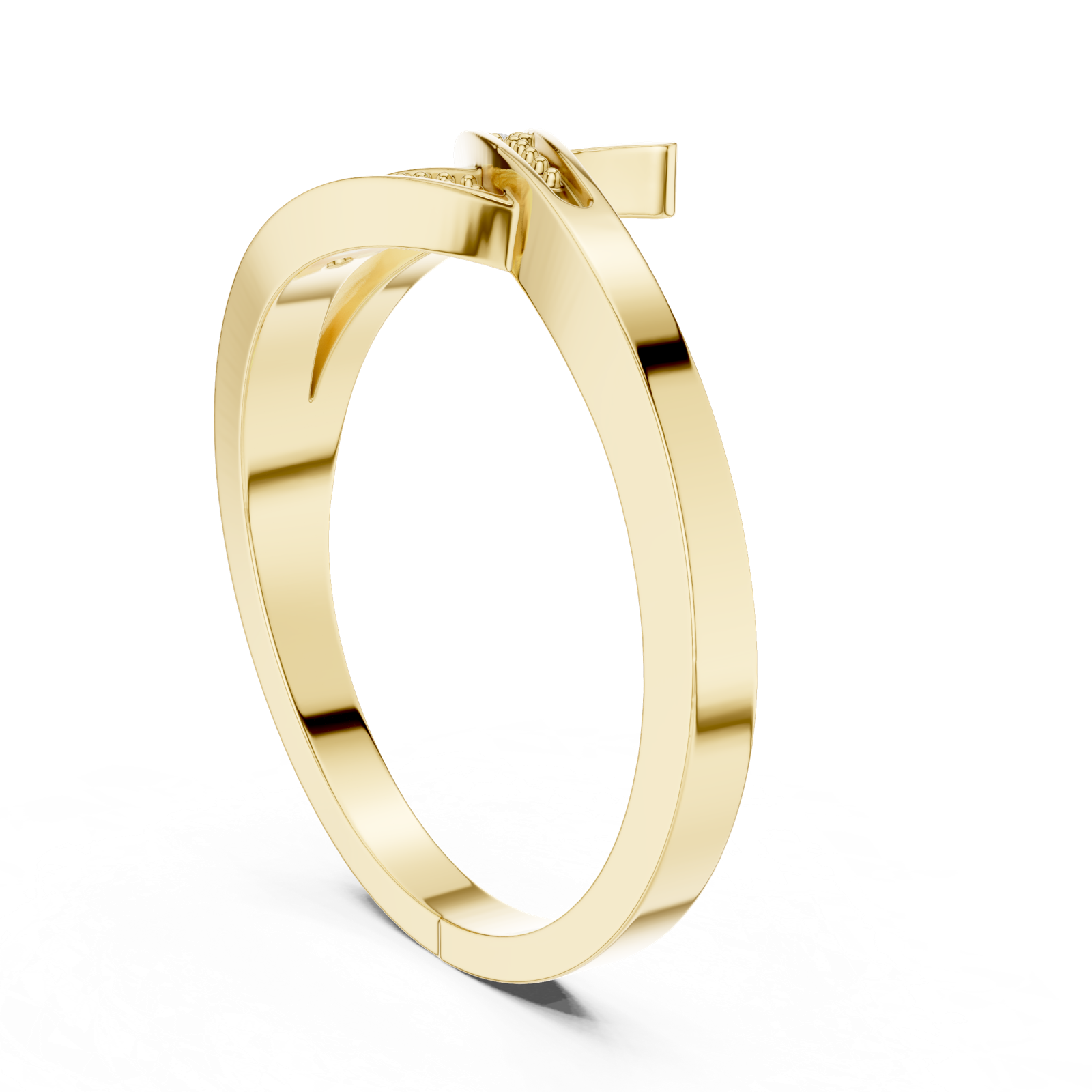 Gold Ring DDLR-737, Yellow Gold, view 1