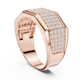 Gold Men's Ring GGR-0004, Rose Gold, view 1