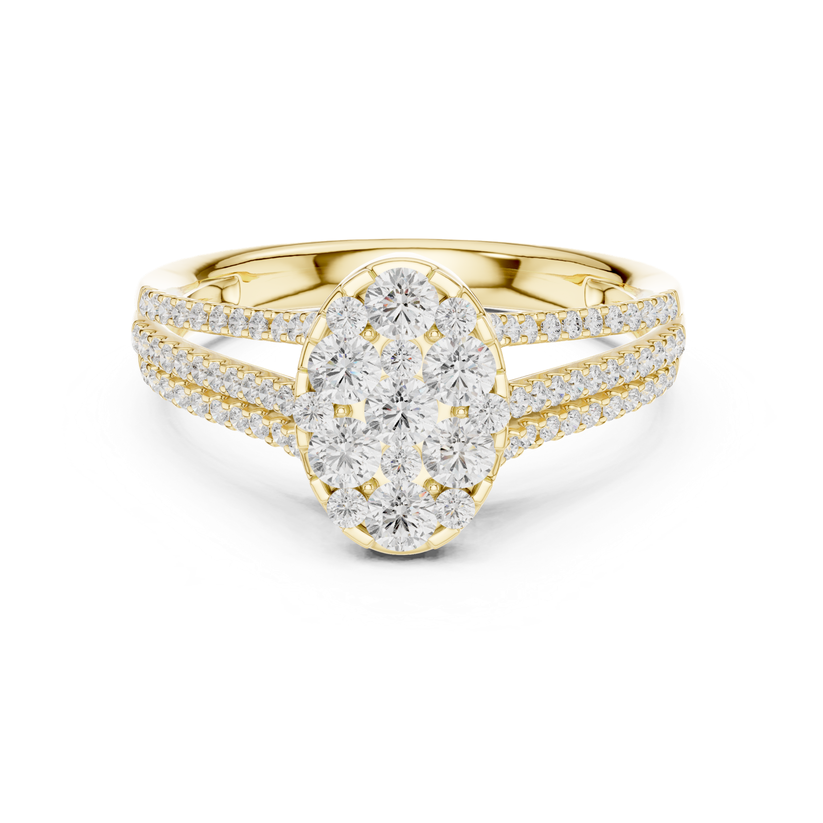 Gold Ring DDLR-756, Yellow Gold, view 4
