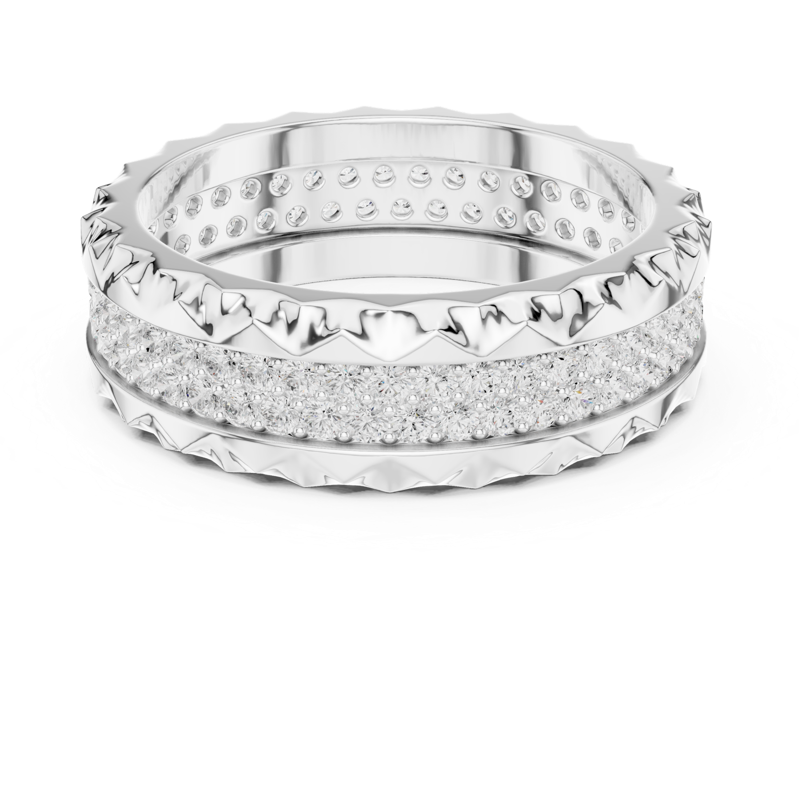 Gold Ring DDLR-423, White Gold, view 4