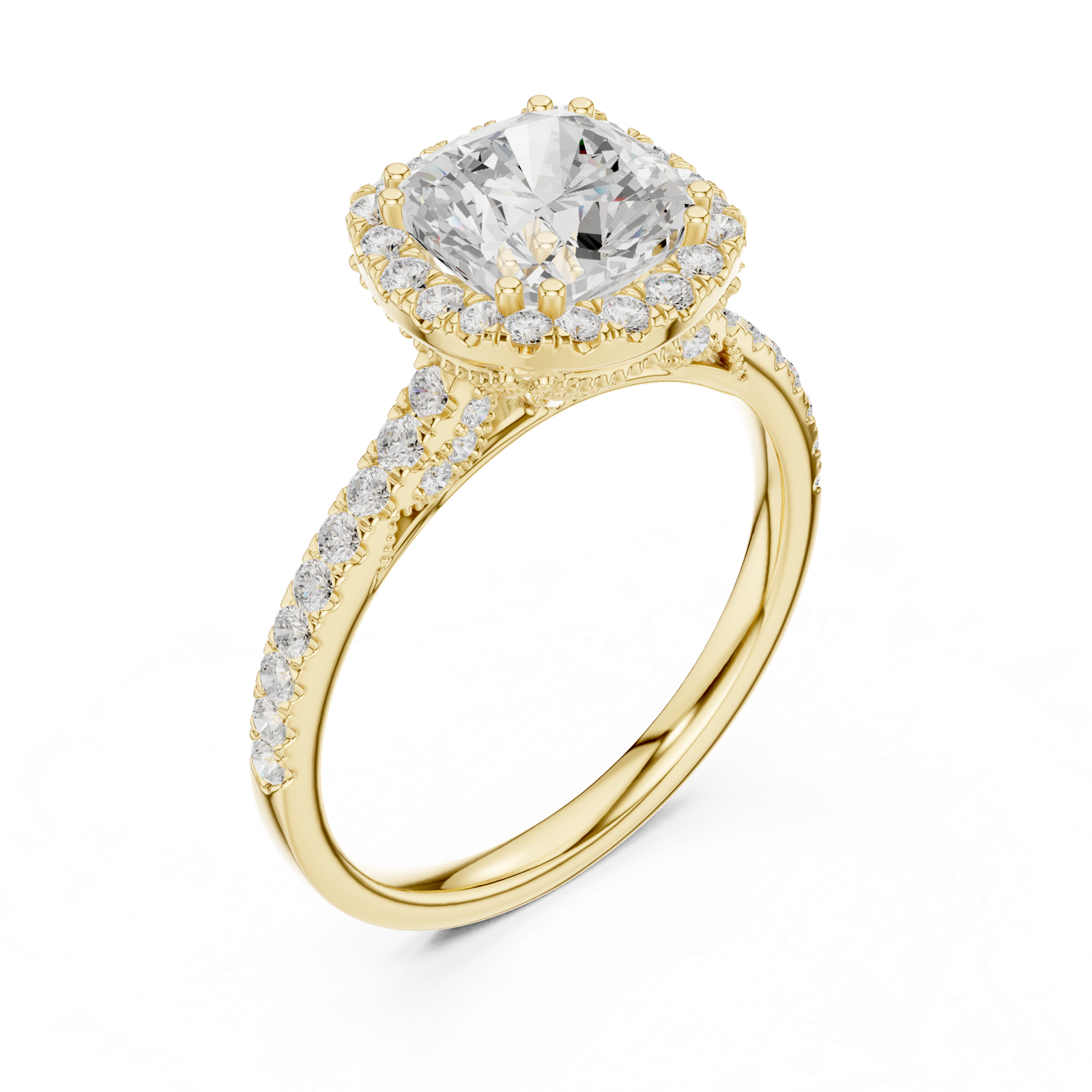 Gold Ring DDLR-255, Yellow Gold, view 2