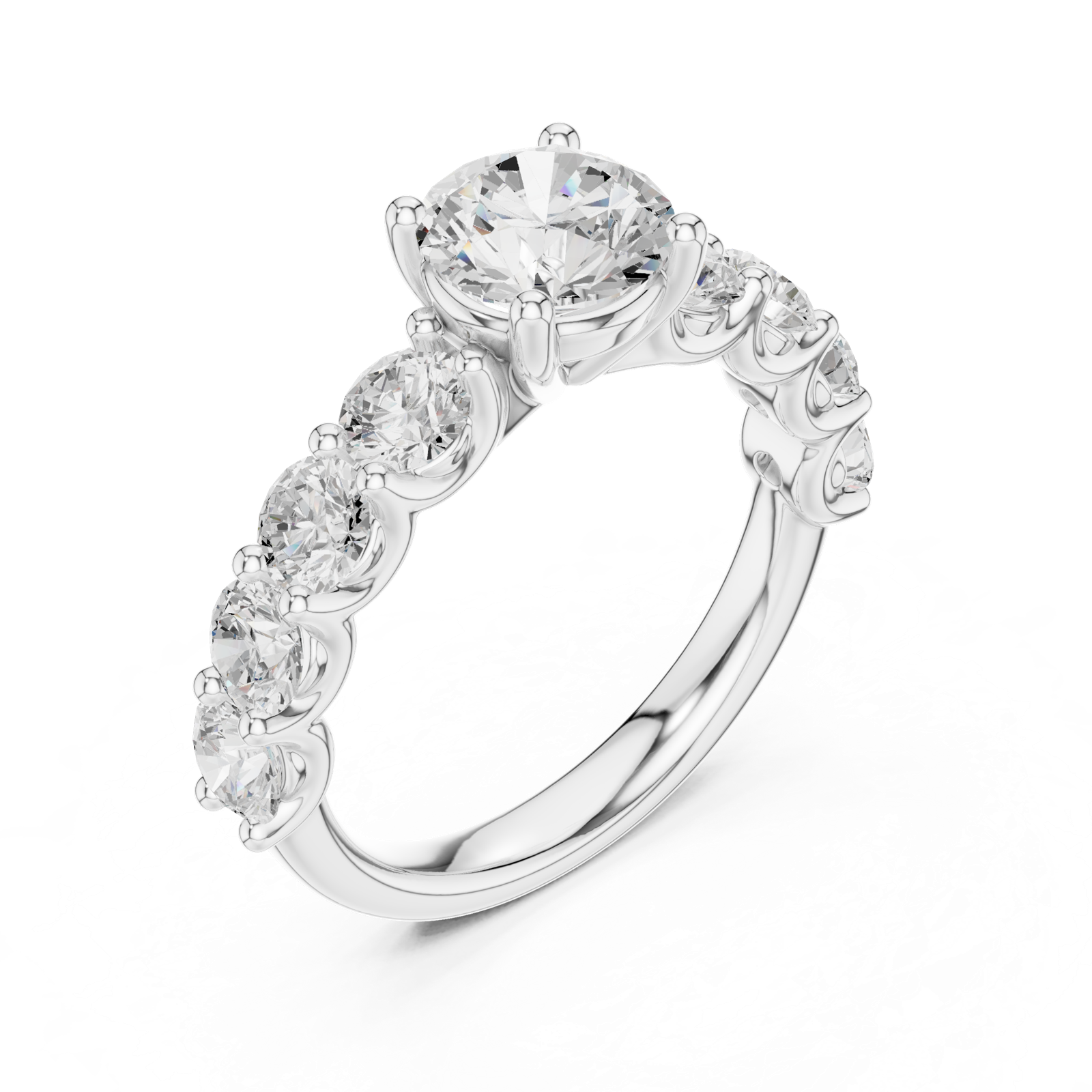 Gold Ring DDLR-657, White Gold, view 2