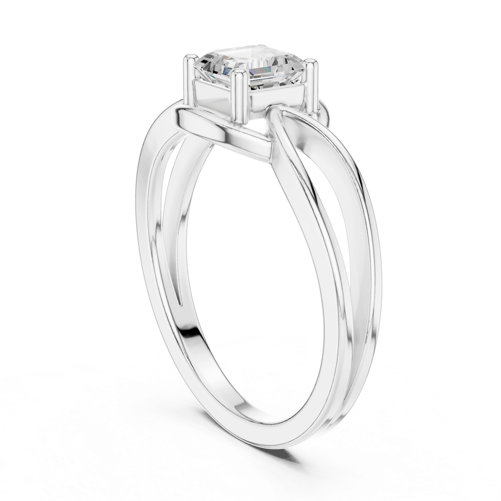 Gold Ring DDLR-499, White Gold, view 1
