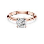 Gold Jewelry L36-6, Cushion center stone, Rose Gold, view 4