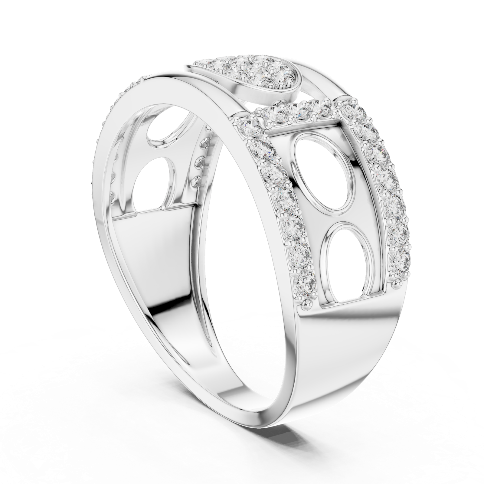 Gold Ring LR-01 (13), White Gold