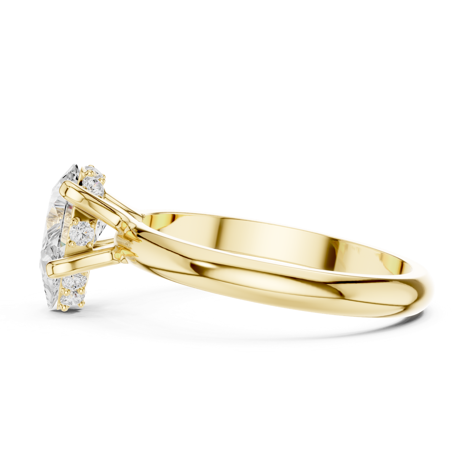 Gold Ring DDLR-1059, Yellow Gold, view 3