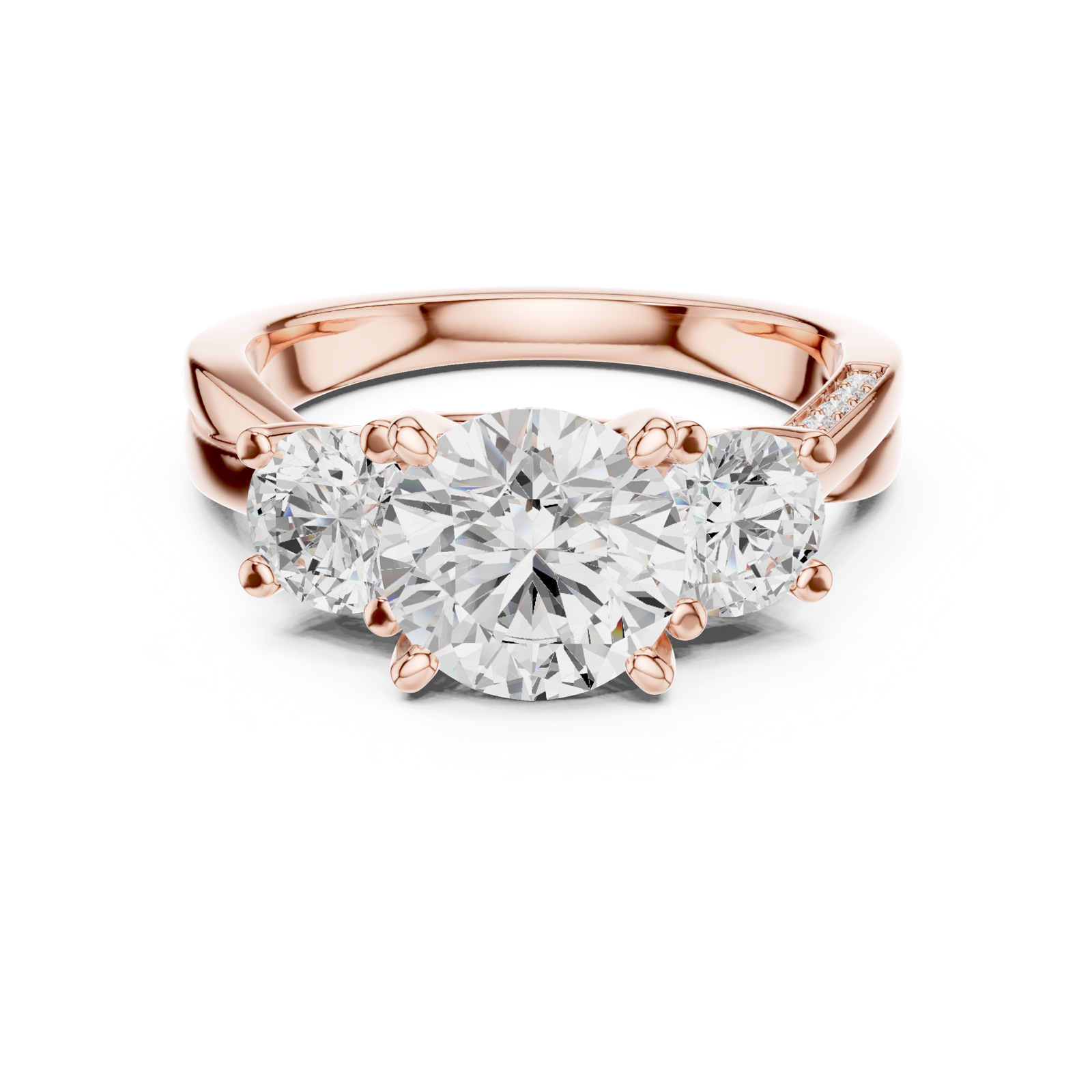 Gold Ring DDLR-273, Rose Gold, view 4