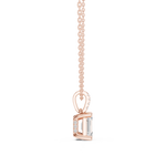 Gold Jewelry, Emerald center stone, Rose Gold, view 3