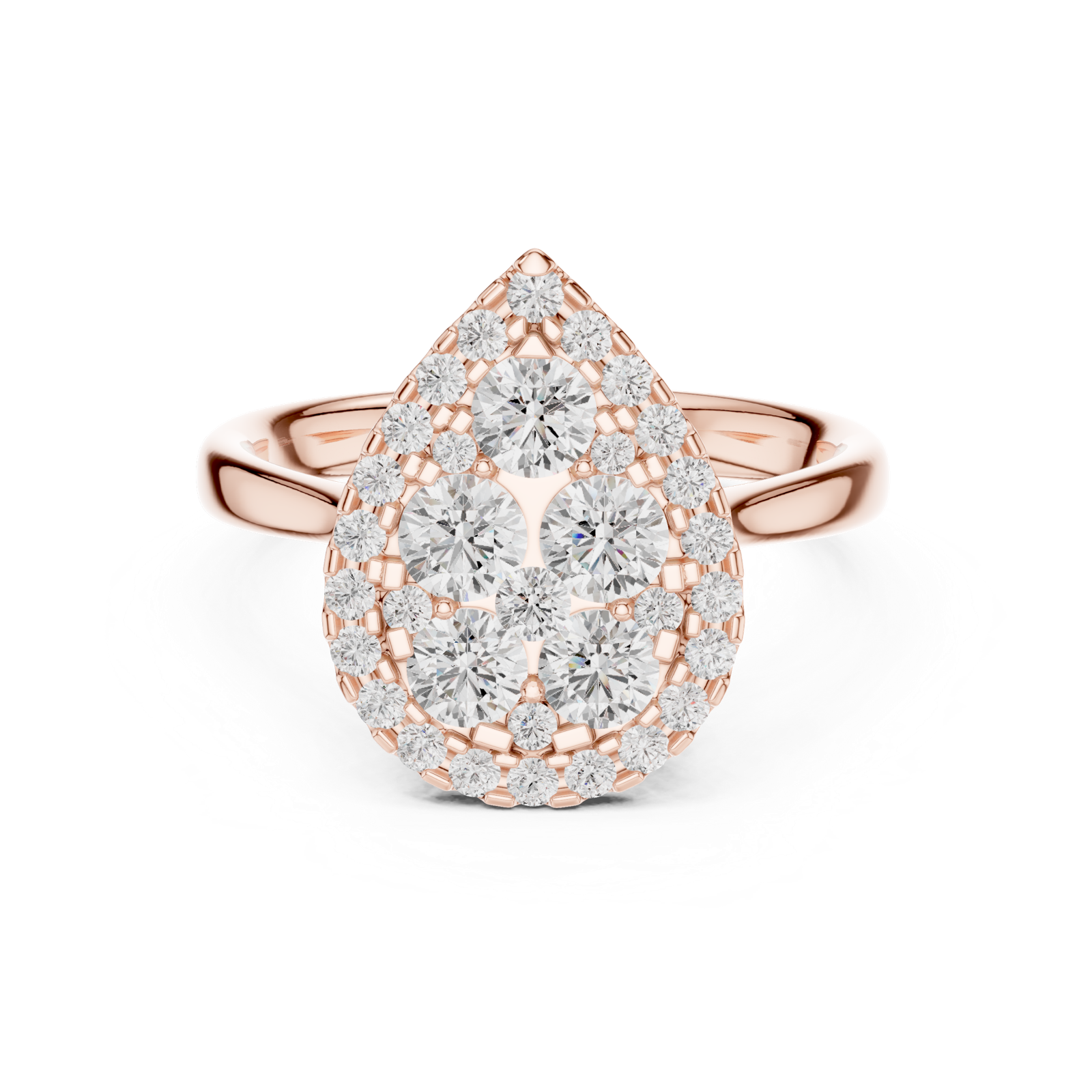 Gold Ring DDLR-785, Rose Gold, view 4