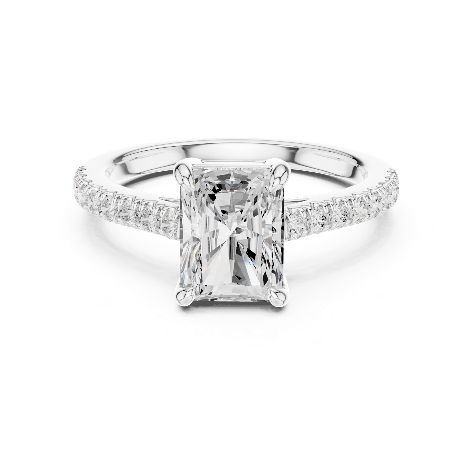 Gold Ring DDLR-881, White Gold, view 4