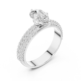 Gold Ring DDLR-1086, White Gold, view 2
