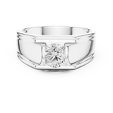 Gold Men's Ring GGR-0026, White Gold, view 4