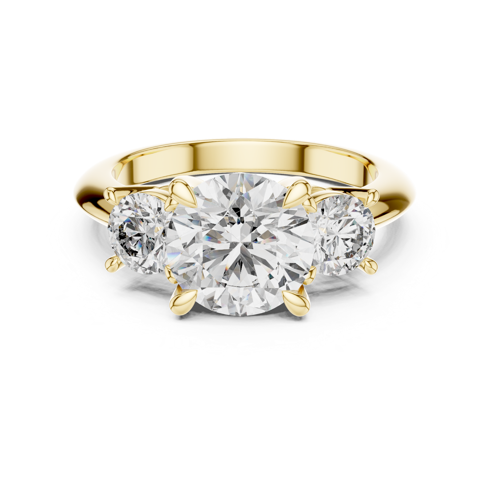 Gold Ring DDLR-042, Yellow Gold, view 4