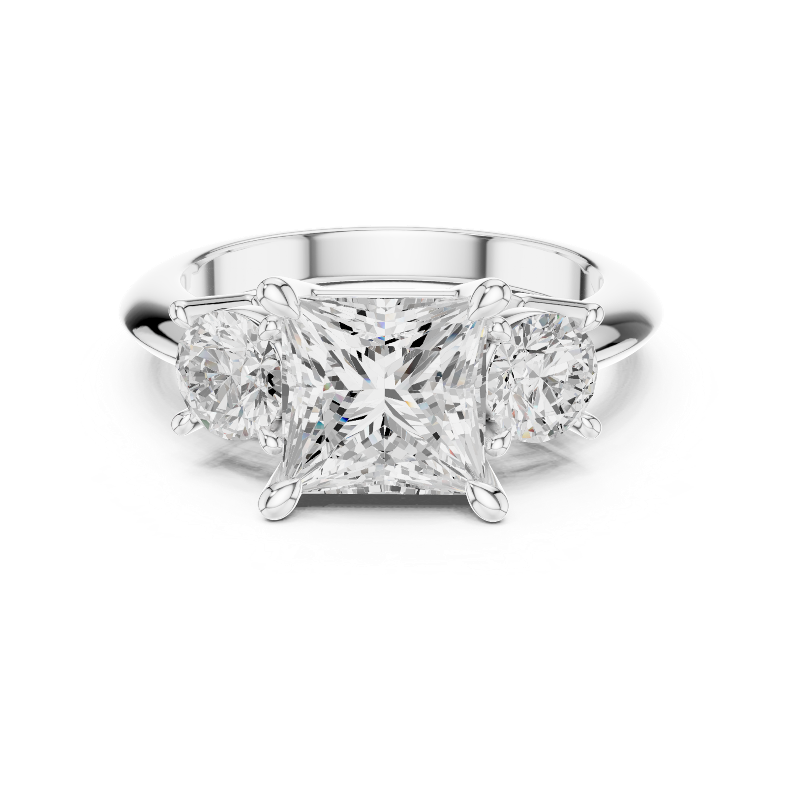 Gold Ring DDLR-904, White Gold, view 4