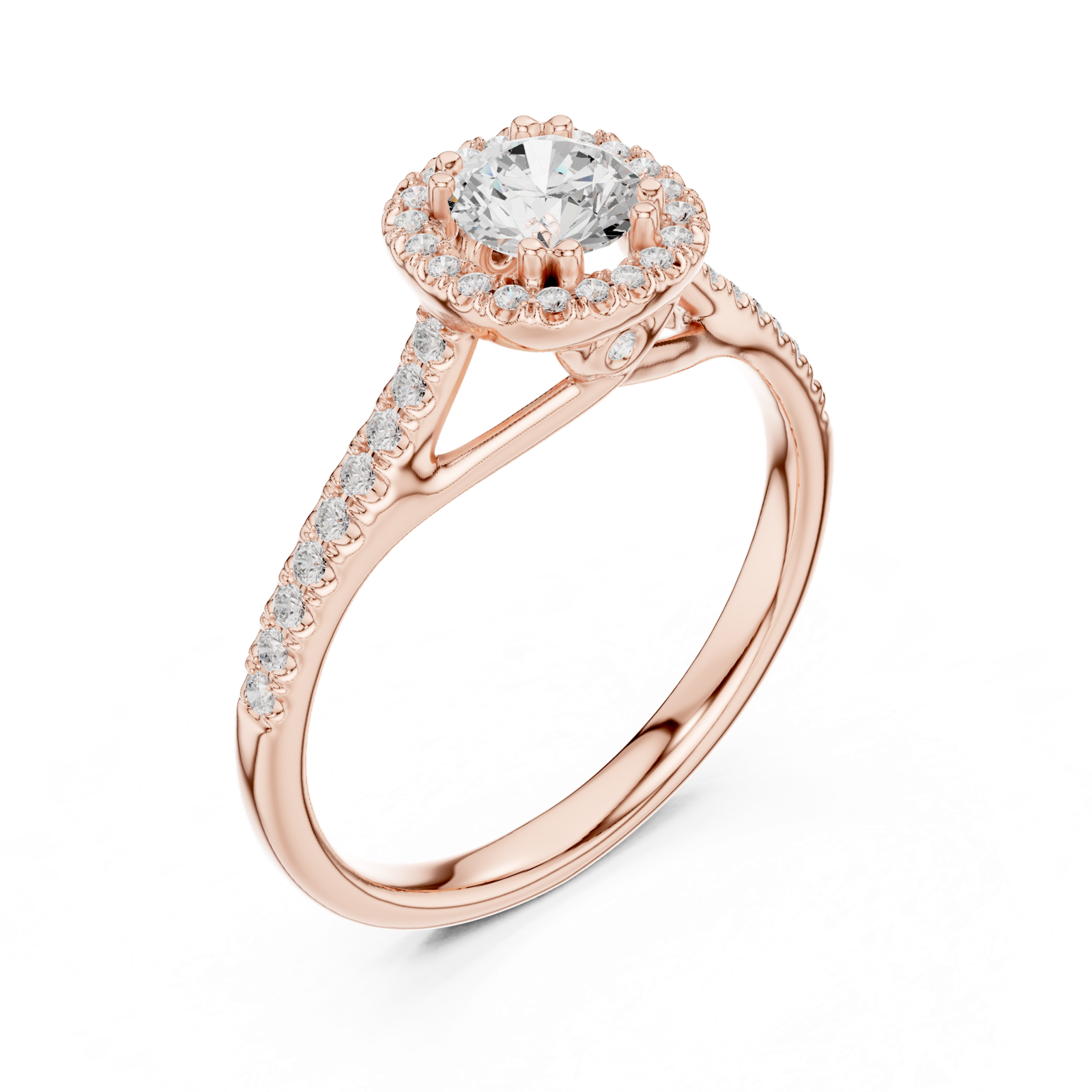 Gold Ring LR-0227, Rose Gold, view 2