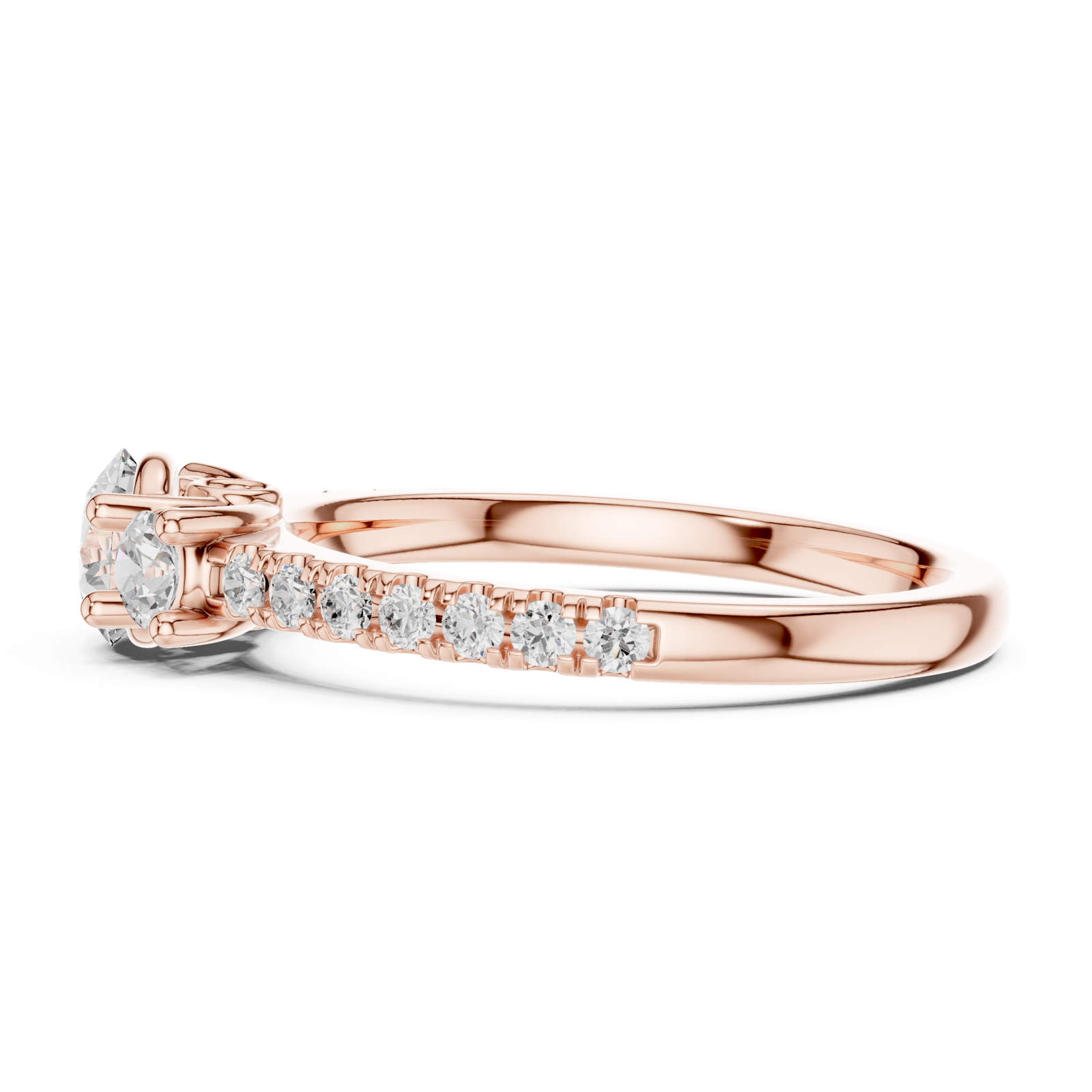 Gold Ring DDLR-788, Rose Gold, view 3