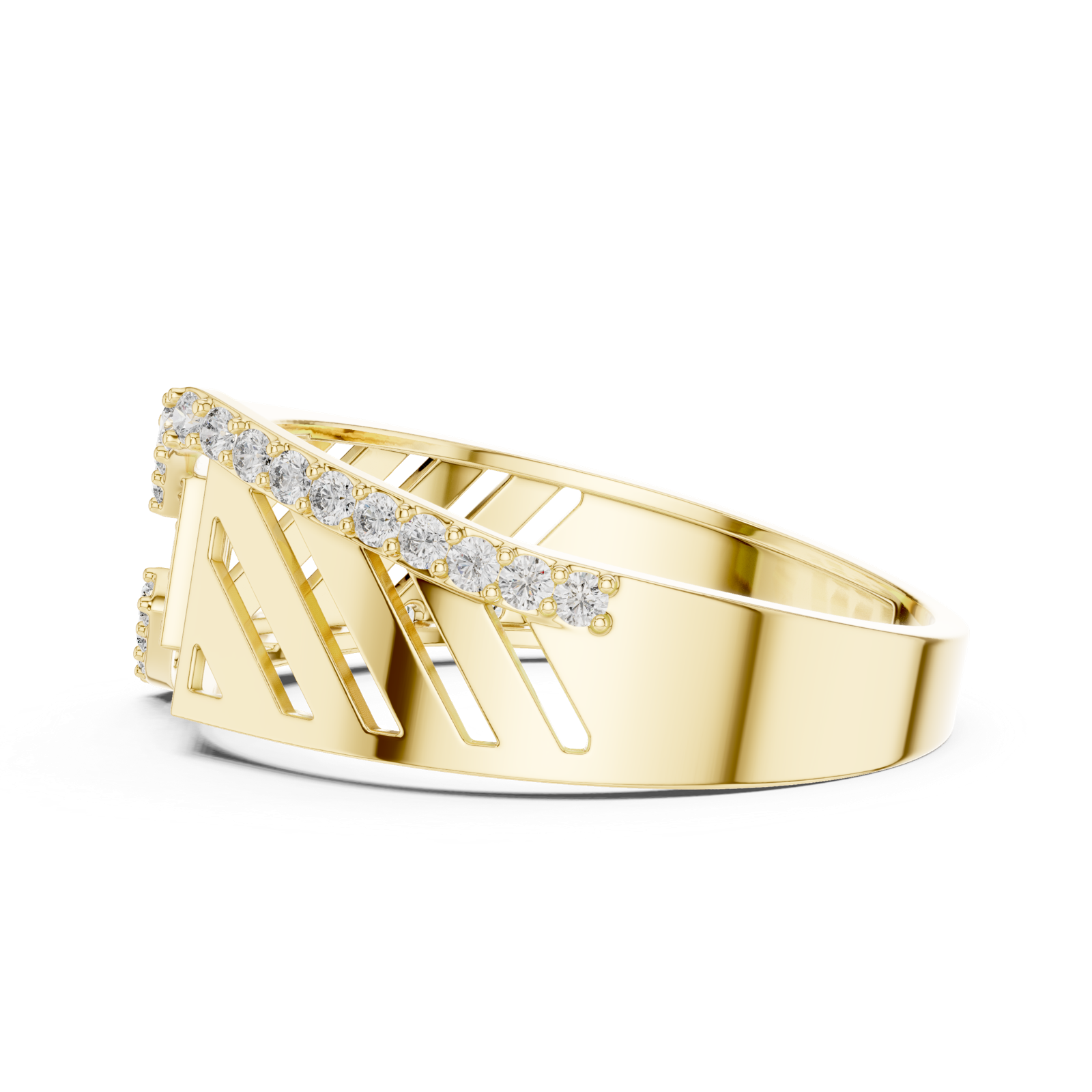 Gold Ring LR-01 (25), Yellow Gold, view 3