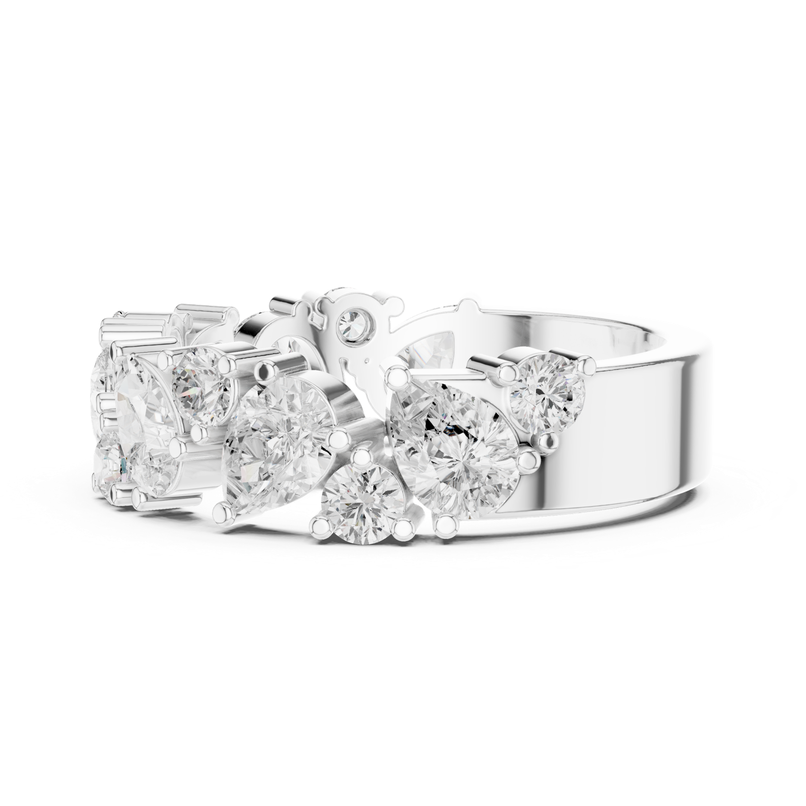 Gold Ring DDLR-378, White Gold, view 3