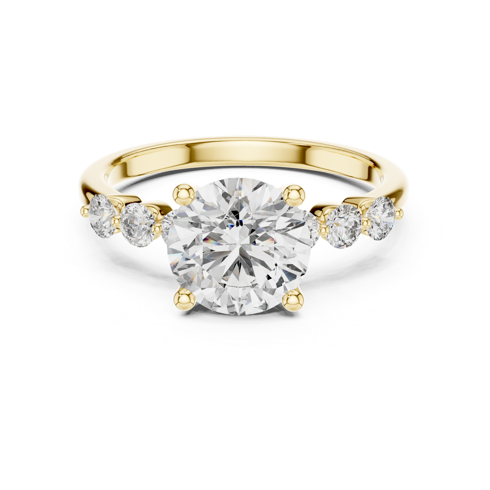 Gold Ring DDLR-151, Yellow Gold, view 4