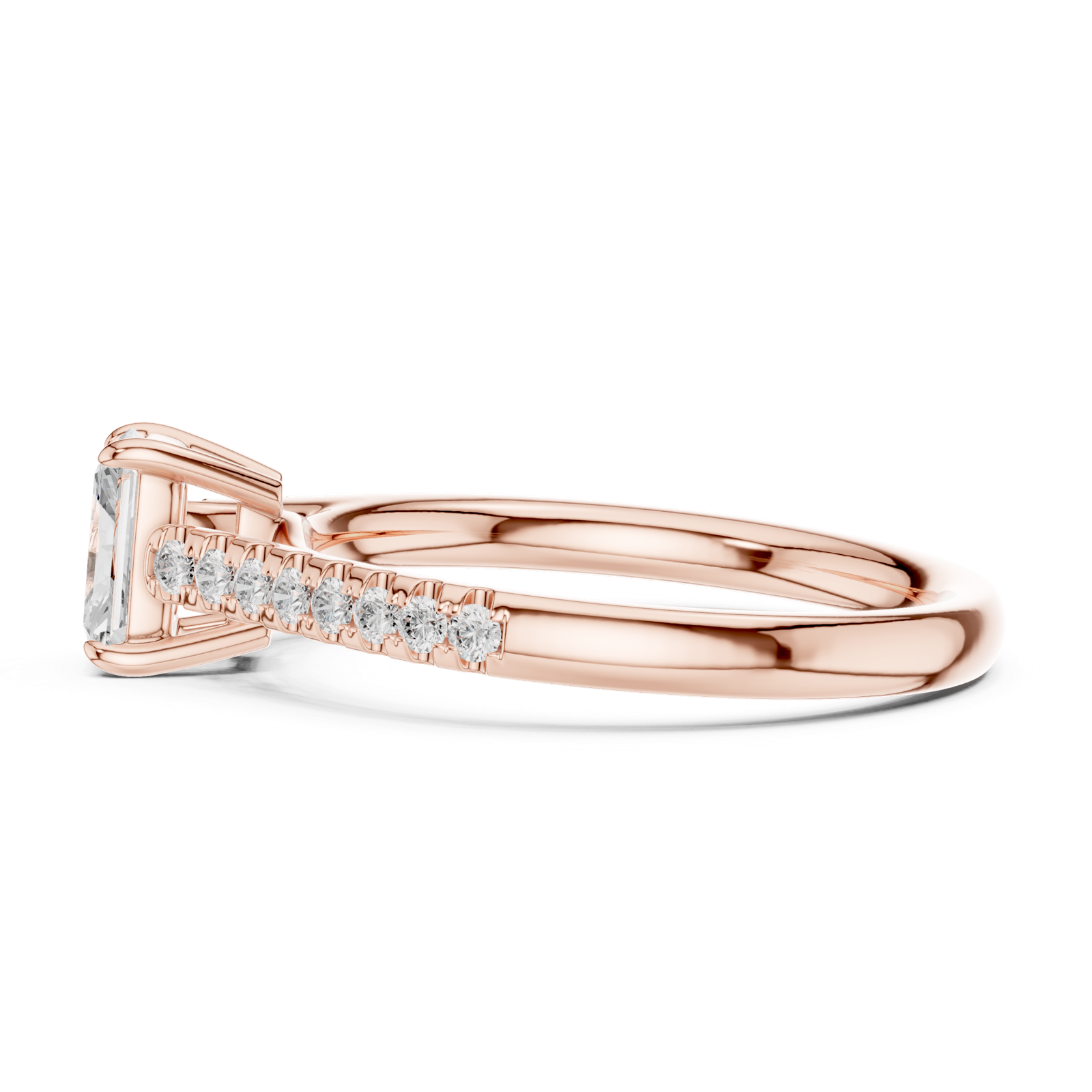 Gold Ring DDLR-587, Rose Gold, view 3
