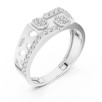 Gold Ring LR-01 (30), White Gold, view 2