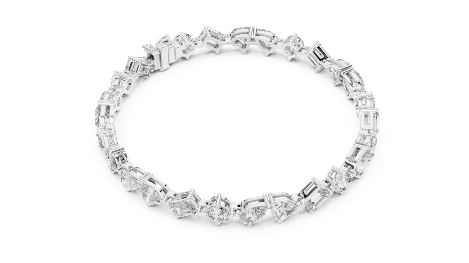 Gold Bracelet DP0028, White Gold, view 2