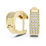 Gold Earrings L03-14, Yellow Gold, view 1