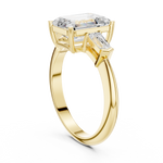 Gold Jewelry, Emerald center stone, Yellow Gold, view 1