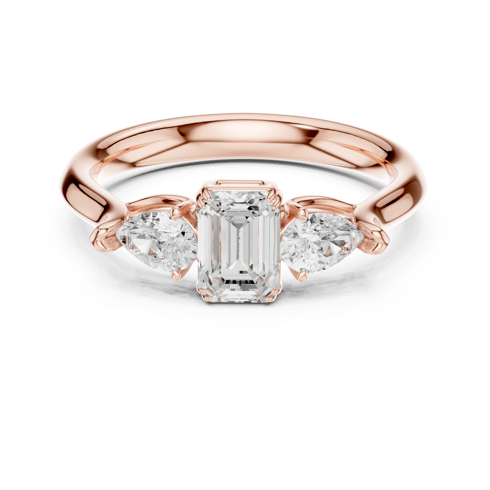 Gold Ring DDLR-579, Rose Gold, view 4