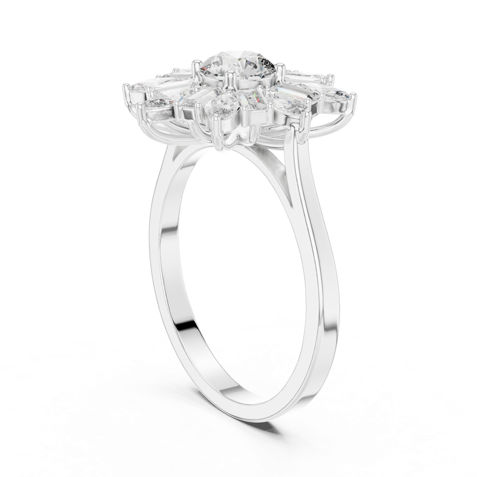 Gold Ring ALR-65, White Gold