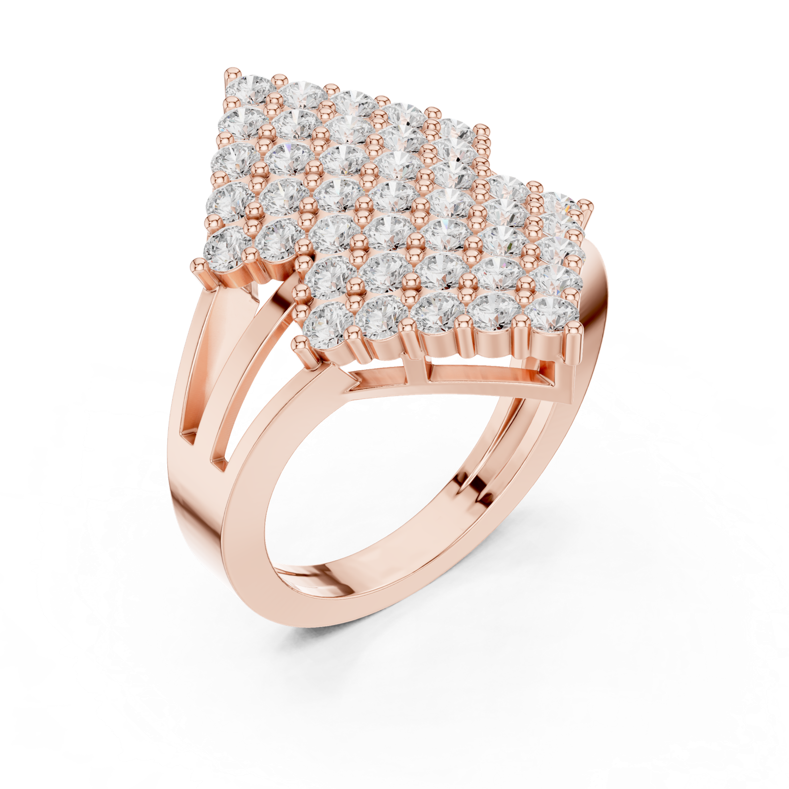 Gold Ring DDLR-463, Rose Gold, view 2