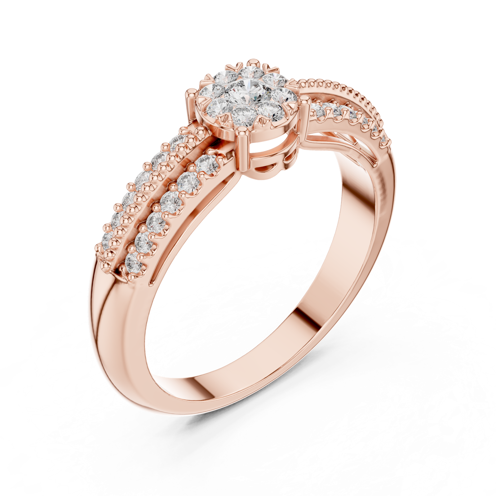 Gold Ring 19-120014L, Rose Gold, view 2
