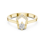 Gold Ring DDLR-842, Yellow Gold, view 4